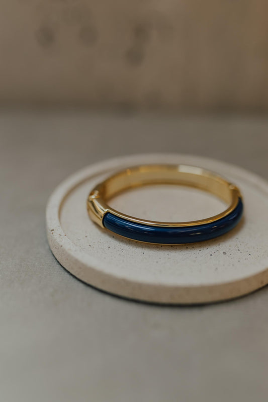 Bracelete Azul Marinho Dourado