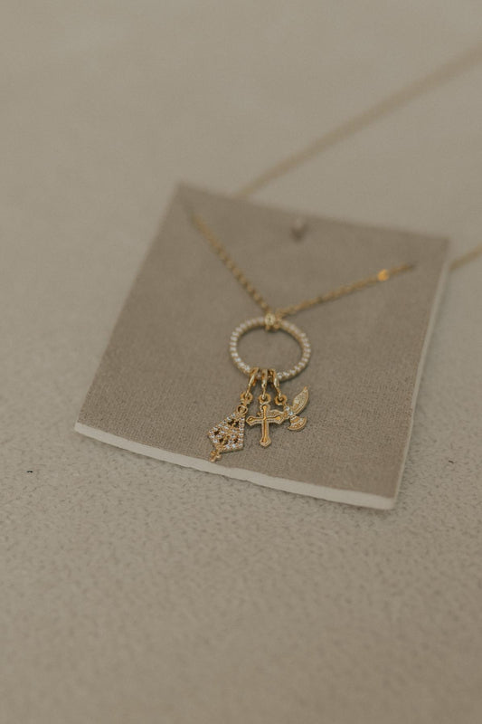 Colar Patuá Religioso Dourado