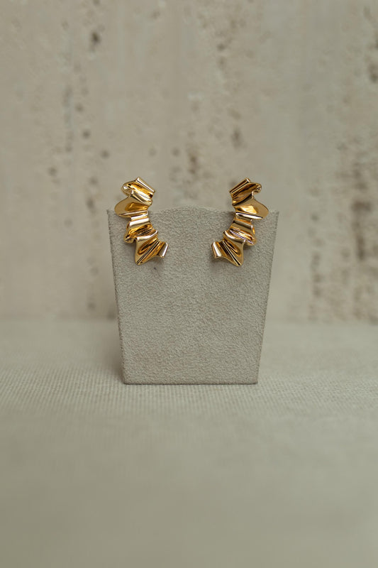 Brinco Ear Cuff Orgânico Dourado