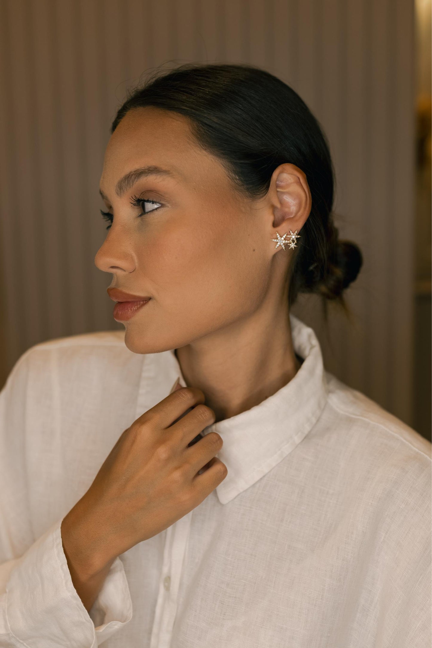 Brinco Ear Cuff Star Dourado