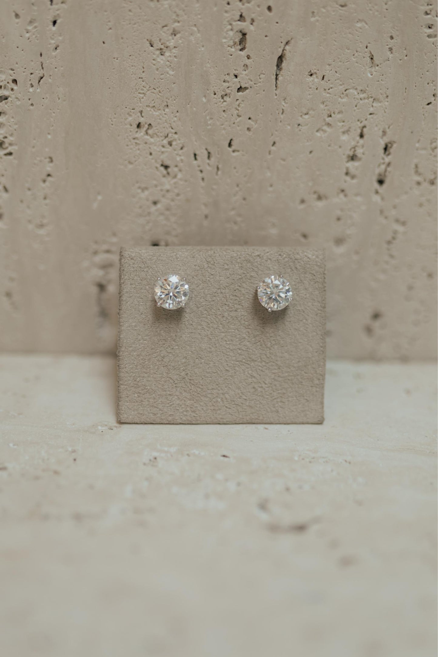 Brinco Solitário Clássico Moissanite Luxo 10mm Prata 925 Ródio Branco