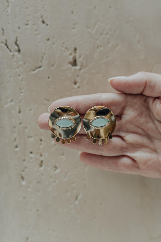 Brinco Chapa Gotinhas Dourado