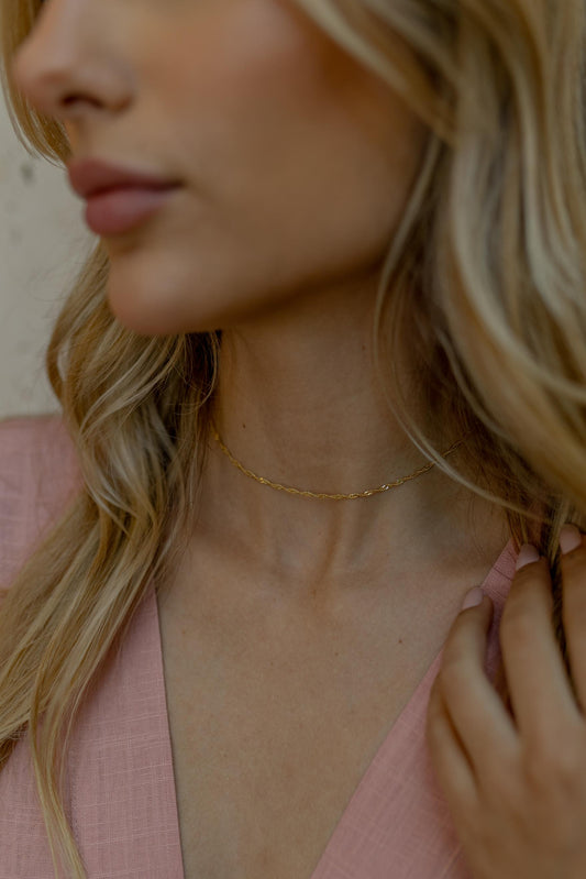 Colar Choker Singapura Dourado