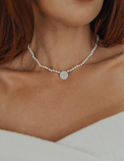 Colar Pérola de Água Doce Espírito Santo Prata 925 Ródio Branco