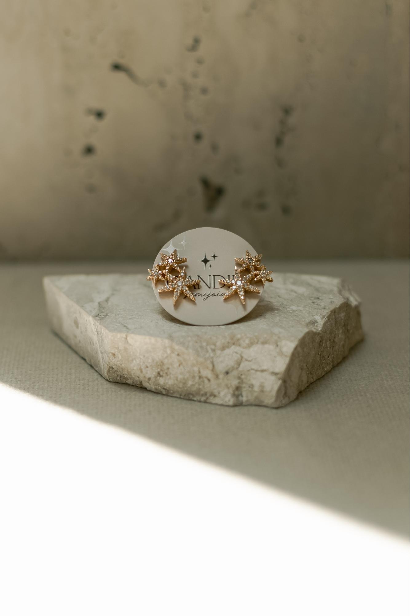 Brinco Ear Cuff Star Dourado