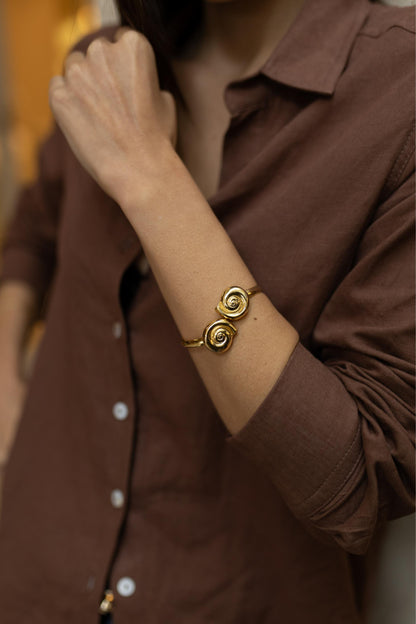 Bracelete Caracol Dourado