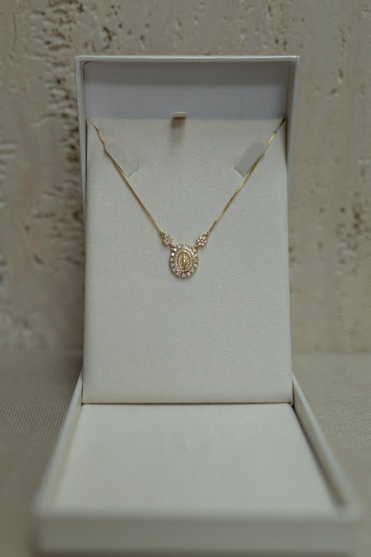 Colar Nossa Senhora das Graças Medalha Dourado