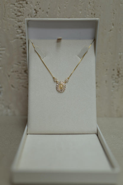 Colar Nossa Senhora das Graças Medalha Dourado