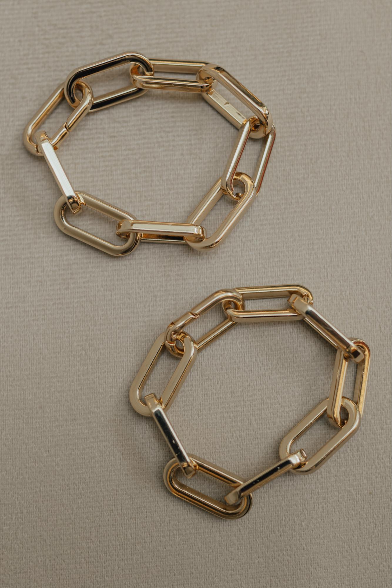 Choker 2 em 1 de Elos Lisos Dourado