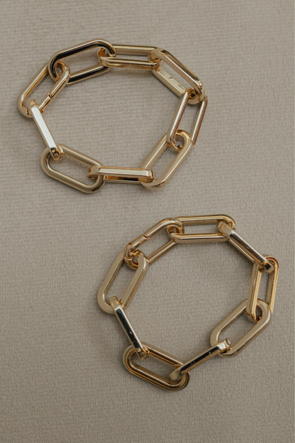 Choker 2 em 1 de Elos Lisos Dourado