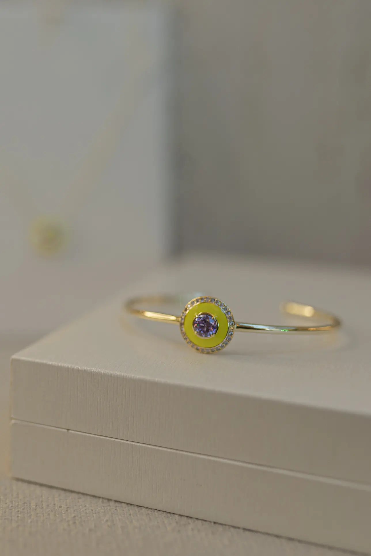 Bracelete Esmaltado Rainbow Dourado