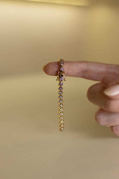 Pulseira Riviera Confete Cristal Dourado