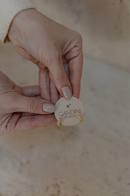 Brinco Argola Cravejado Triplo Dourado