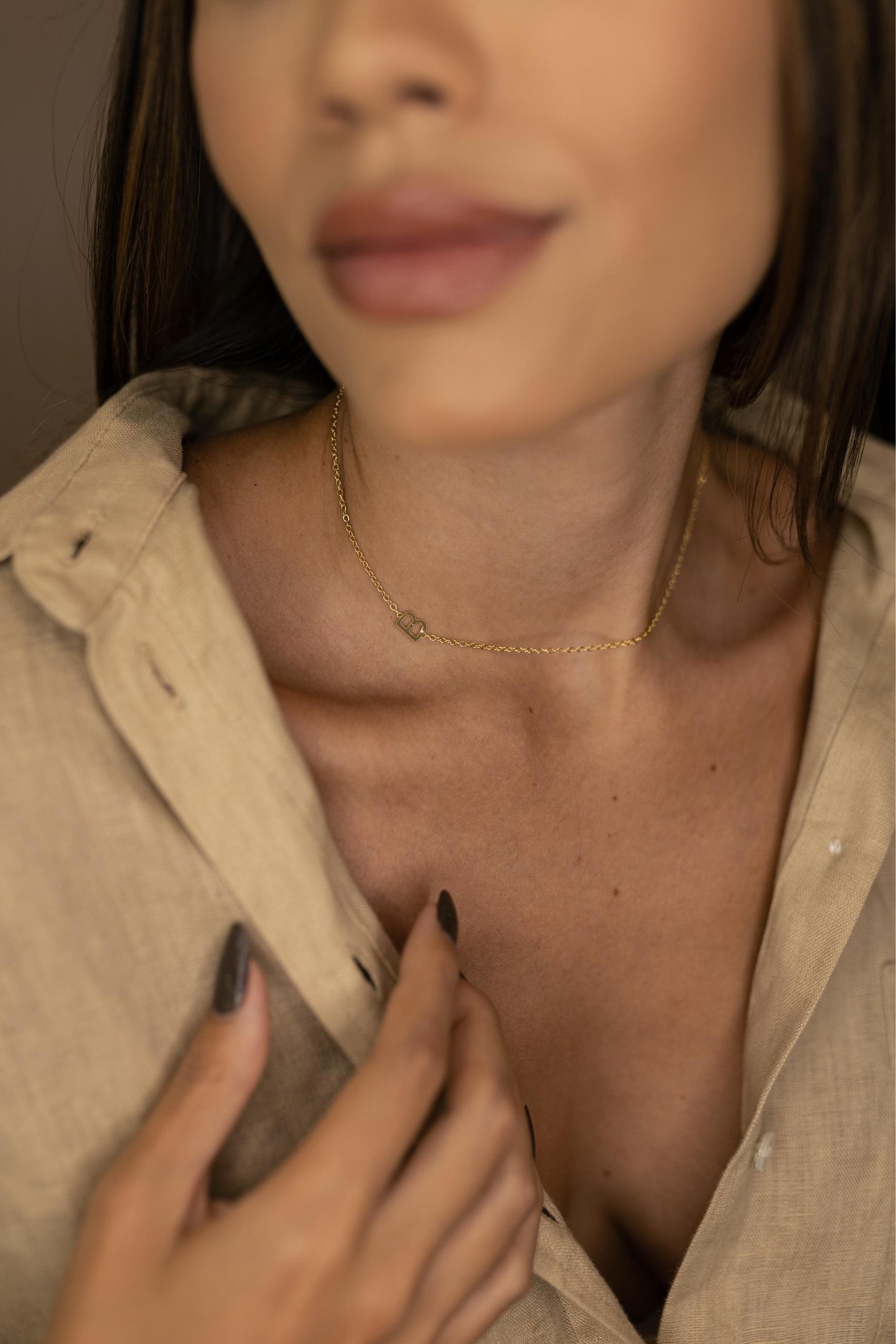 Choker Letra Dourado