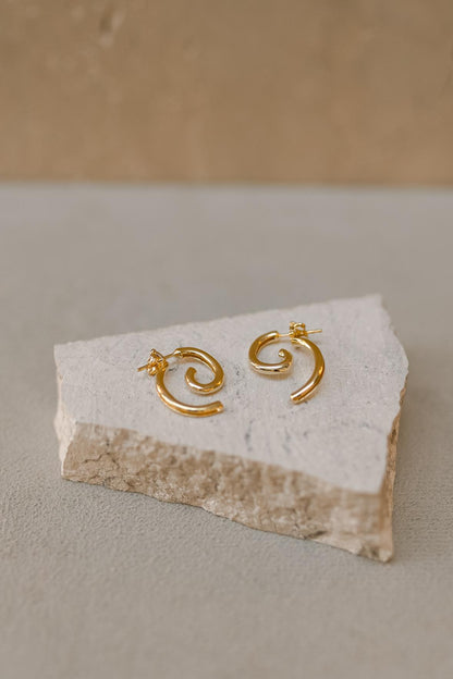 Brinco Espiral Ródio Branco