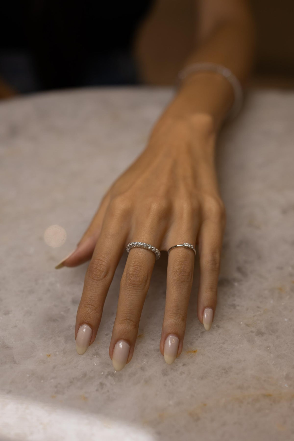 Anel Aparador de Aliança 2mm 4 Garras Moissanite Prata 925 Ródio Branco