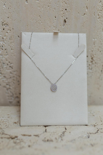 Colar Infantil Nossa Senhora das Graças Prata 925 Ródio Branco