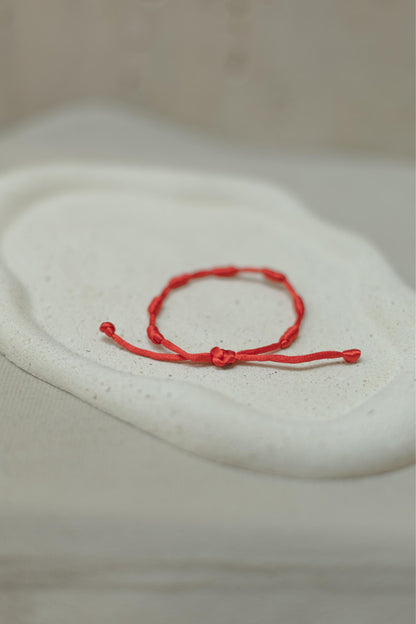 Pulseira 7 Nós Vermelha
