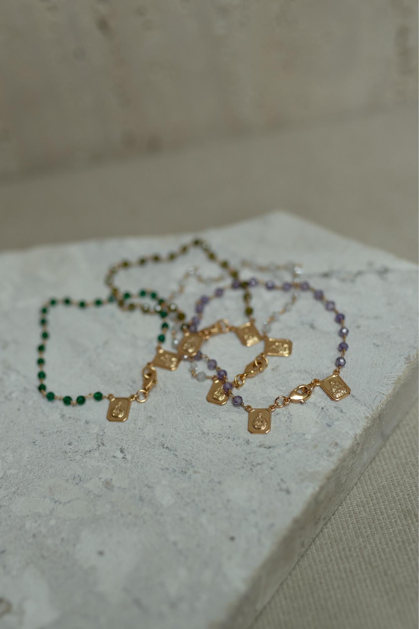 Pulseira de Escapulário Tradicional Dourado