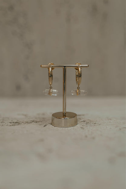 Brinco Argola Sextavado Dourado