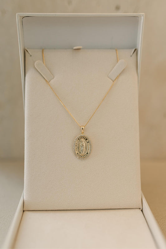 Colar Nossa Senhora de Guadalupe Dourado