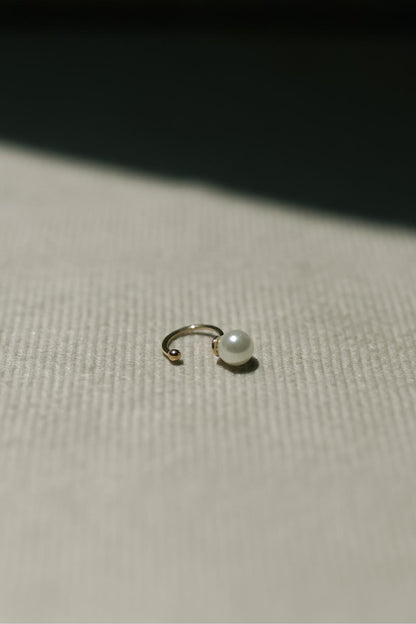 Piercing Fake Pérola Única Dourado