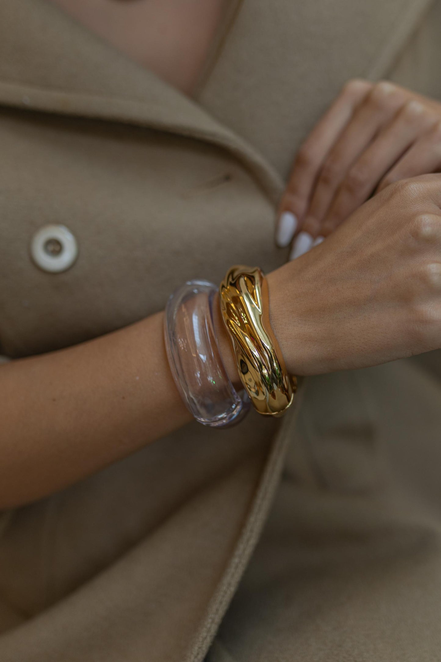 Bracelete Maxi Acrílico Transparente