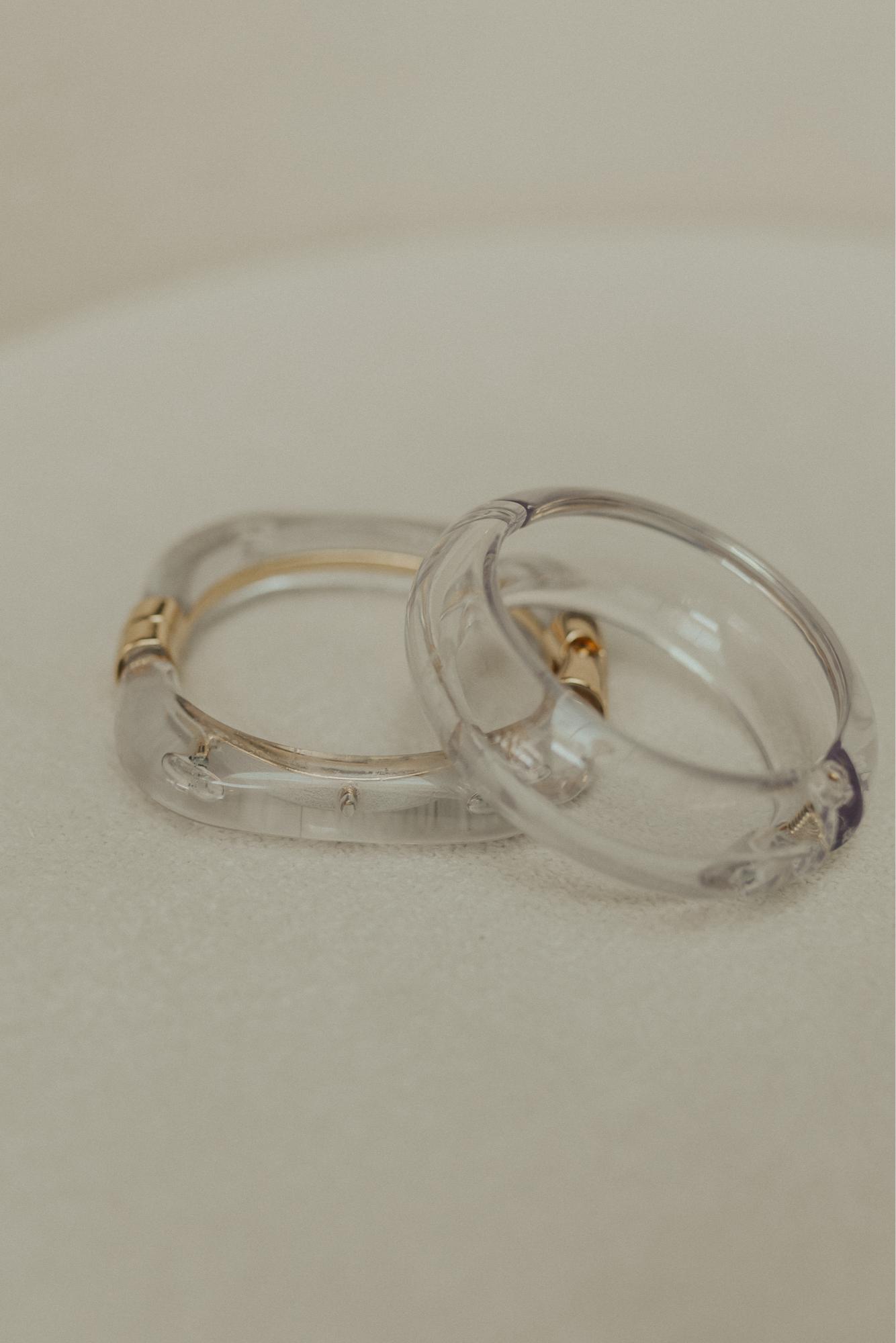 Bracelete Maxi Acrílico Transparente