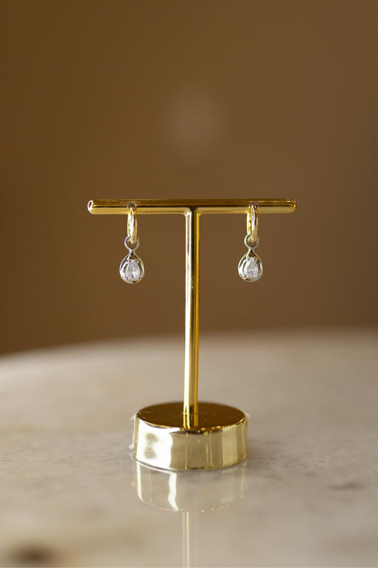 Brinco  Argola Pingente Gota Mix de Banhos