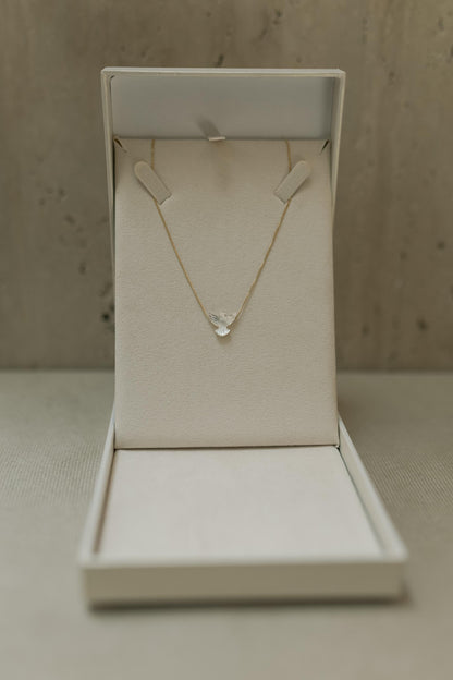 Colar Choker com Divino Espírito Santo Madrepérola Dourado