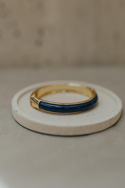 Bracelete Azul Marinho Dourado