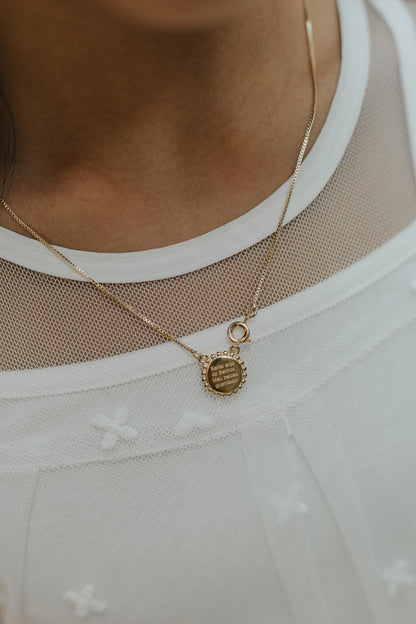 Colar Escapulário Infantil Santo Anjo Dourado