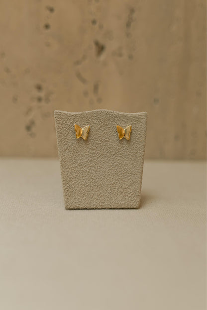 Brinco Borboleta Liso G Dourado