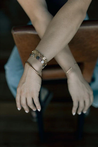 Bracelete Liso Fechado Dourado