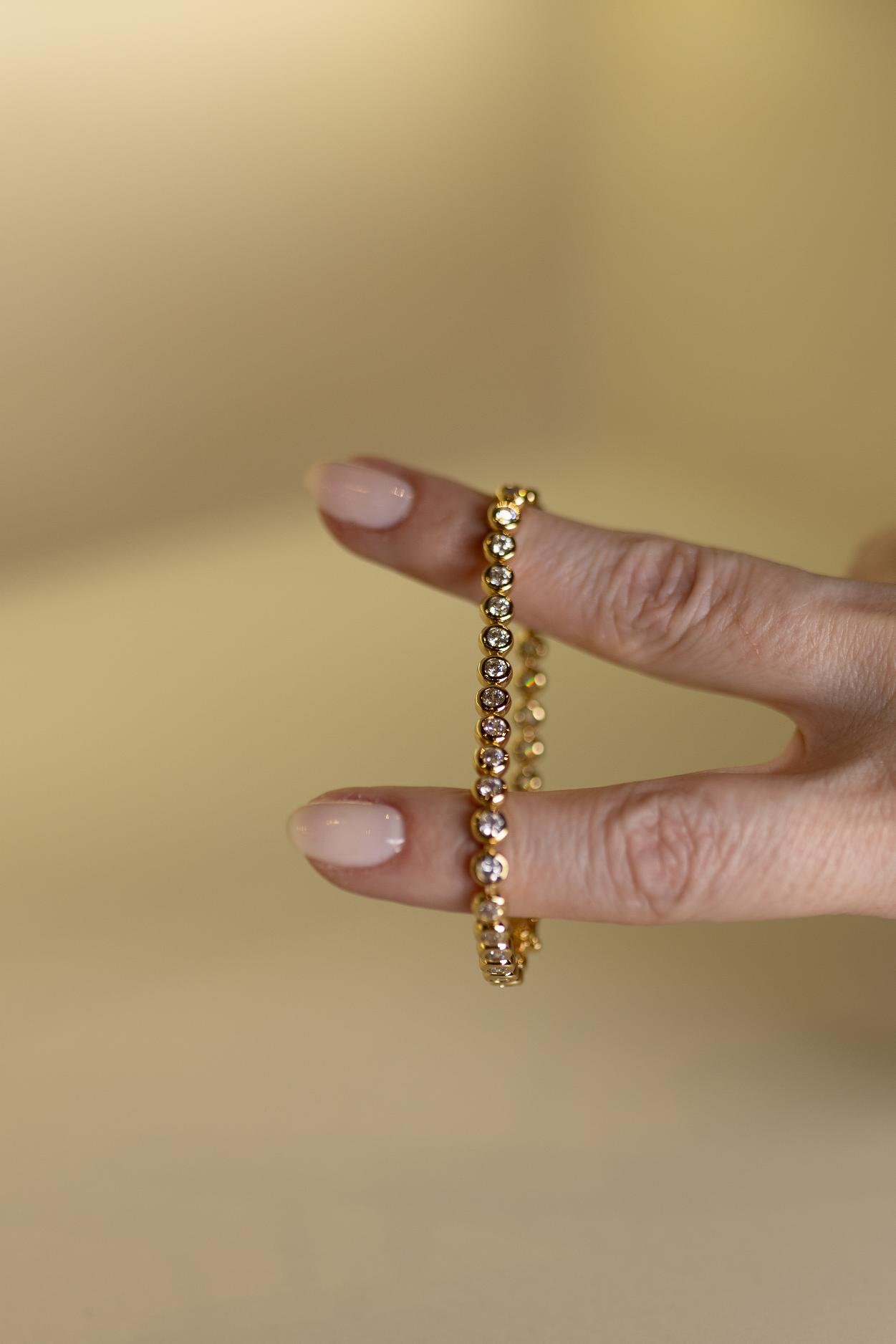 Pulseira Riviera Confete Cristal Dourado