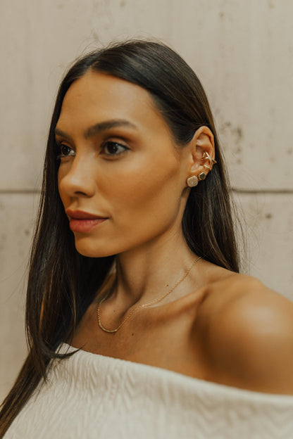 Brinco Orgânico Liso Dourado M