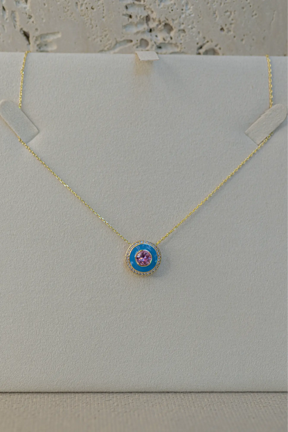 Colar Rainbow Esmaltado Dourado