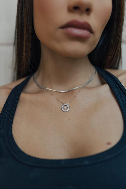 Colar Choker Fita 3mm Ródio Branco