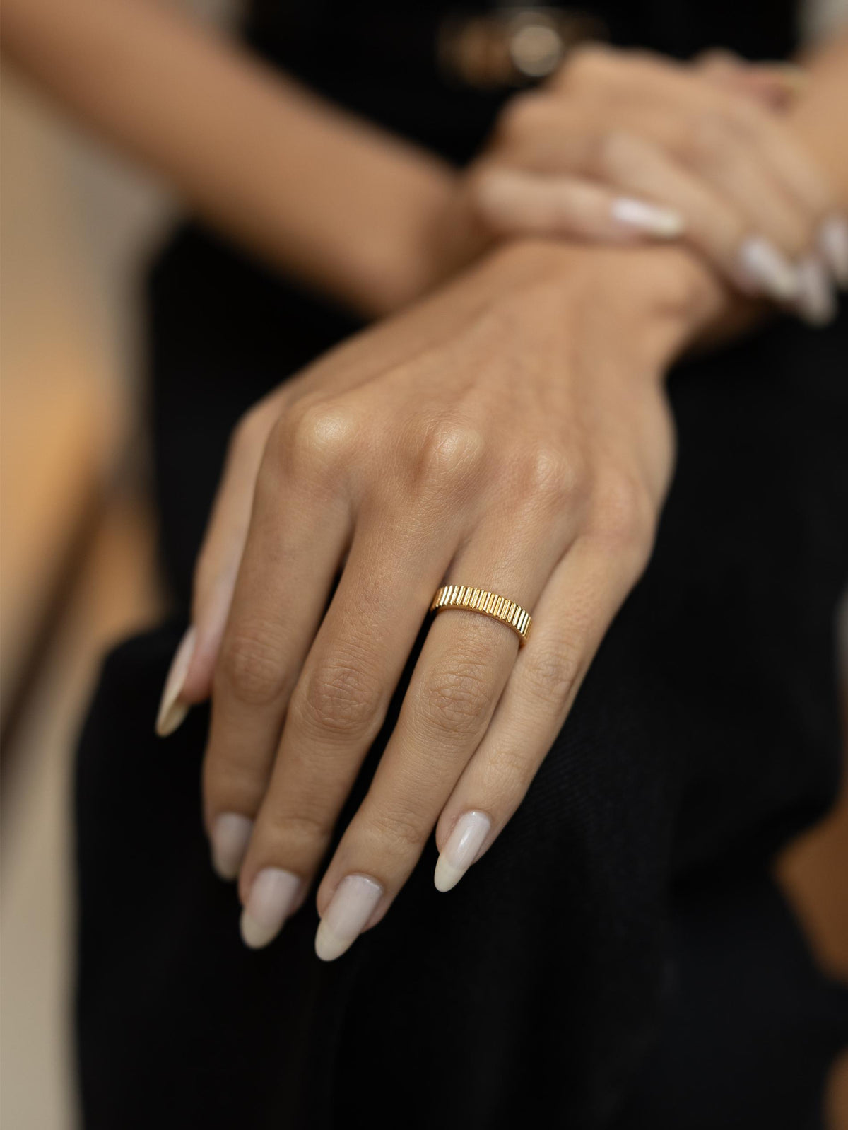 Anel Frisos Dourado